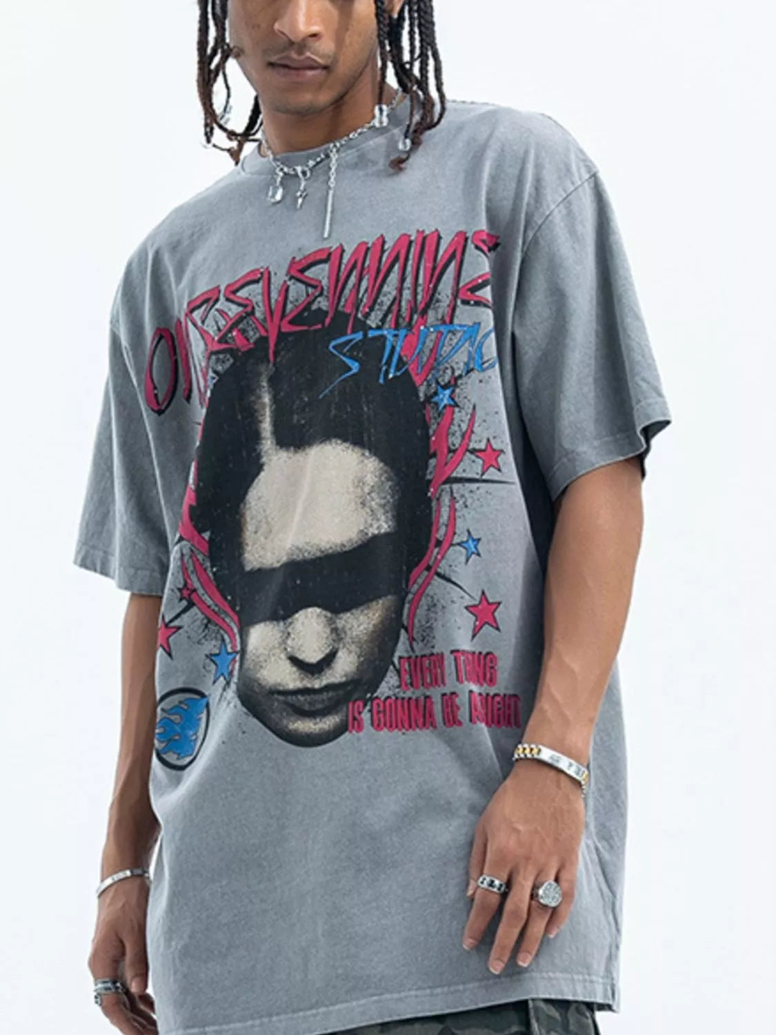 Men's Vintage Graphic Oversized T-Shirt