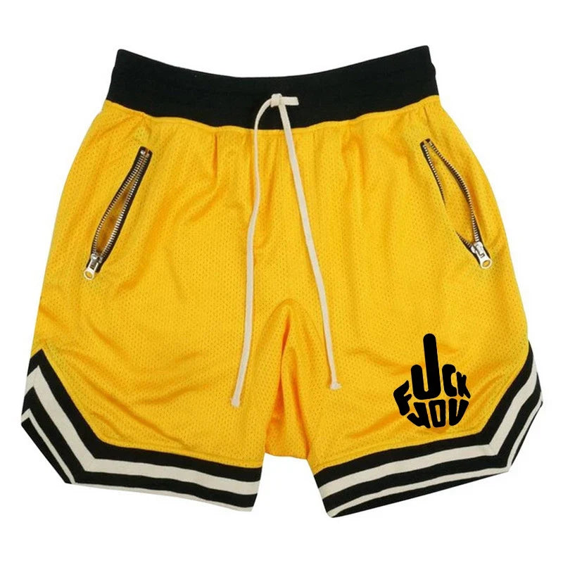 Summer Basketball Shorts Male Casual Sports Shorts Mesh Fitness Short Trousers Breathable Five Points Pant Y2k Running Clothing